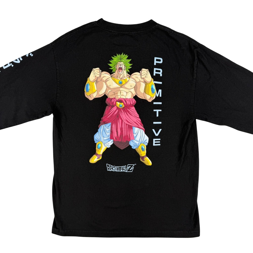Dragon Ball Z x Primitive Skateboarding T-Shirt Mens M Black Graphic Long Sleeve